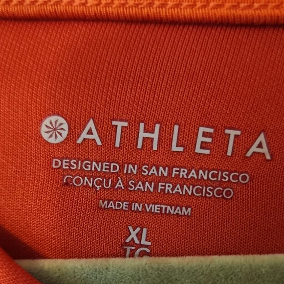 Athleta Orange Lightweight Hoodie Cozy Pullover - Picture 2 of 10